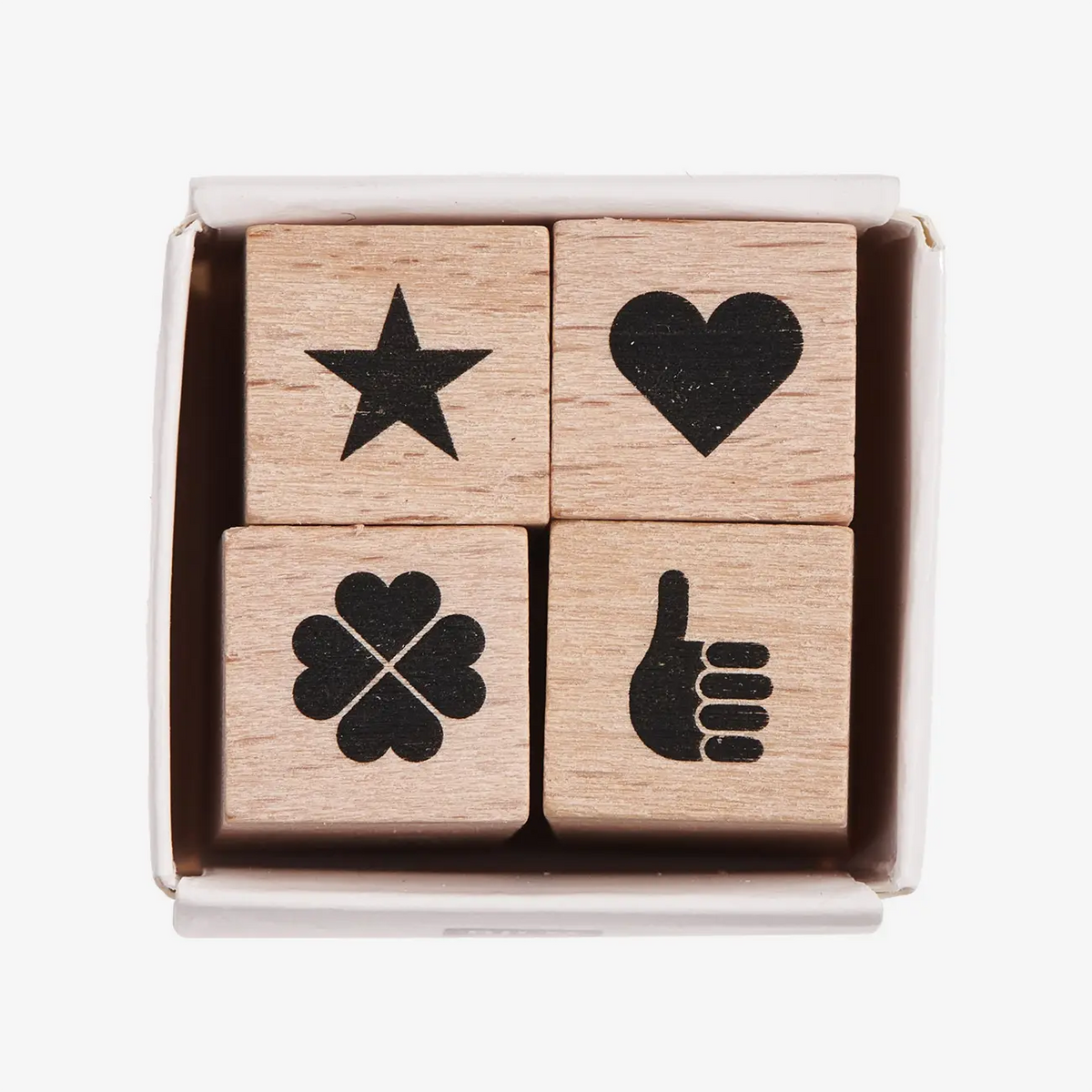 Rico-design-Mini-Stempelset-classic-3x3x3cm-4Stueck-Produktansicht-in-Verpackung