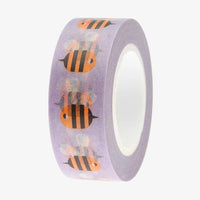Washi Tape / Bienen lila / 1,5cm x 10m