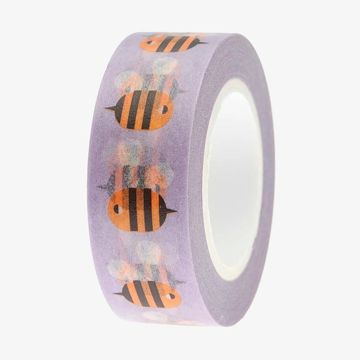 Washi Tape / Bienen lila / 1,5cm x 10m