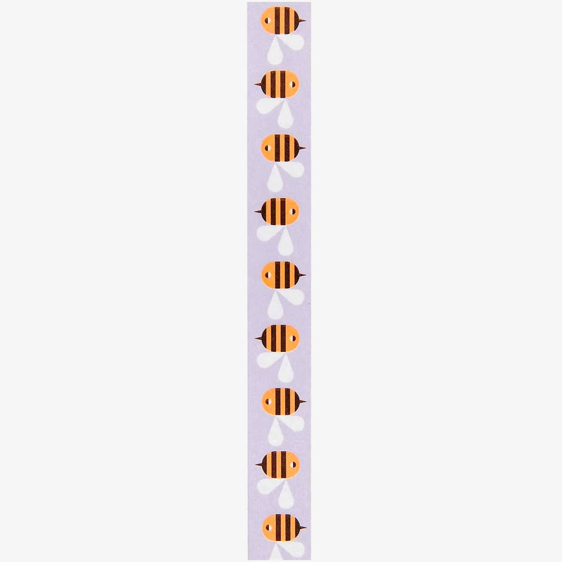 Washi Tape / Bienen lila / 1,5cm x 10m
