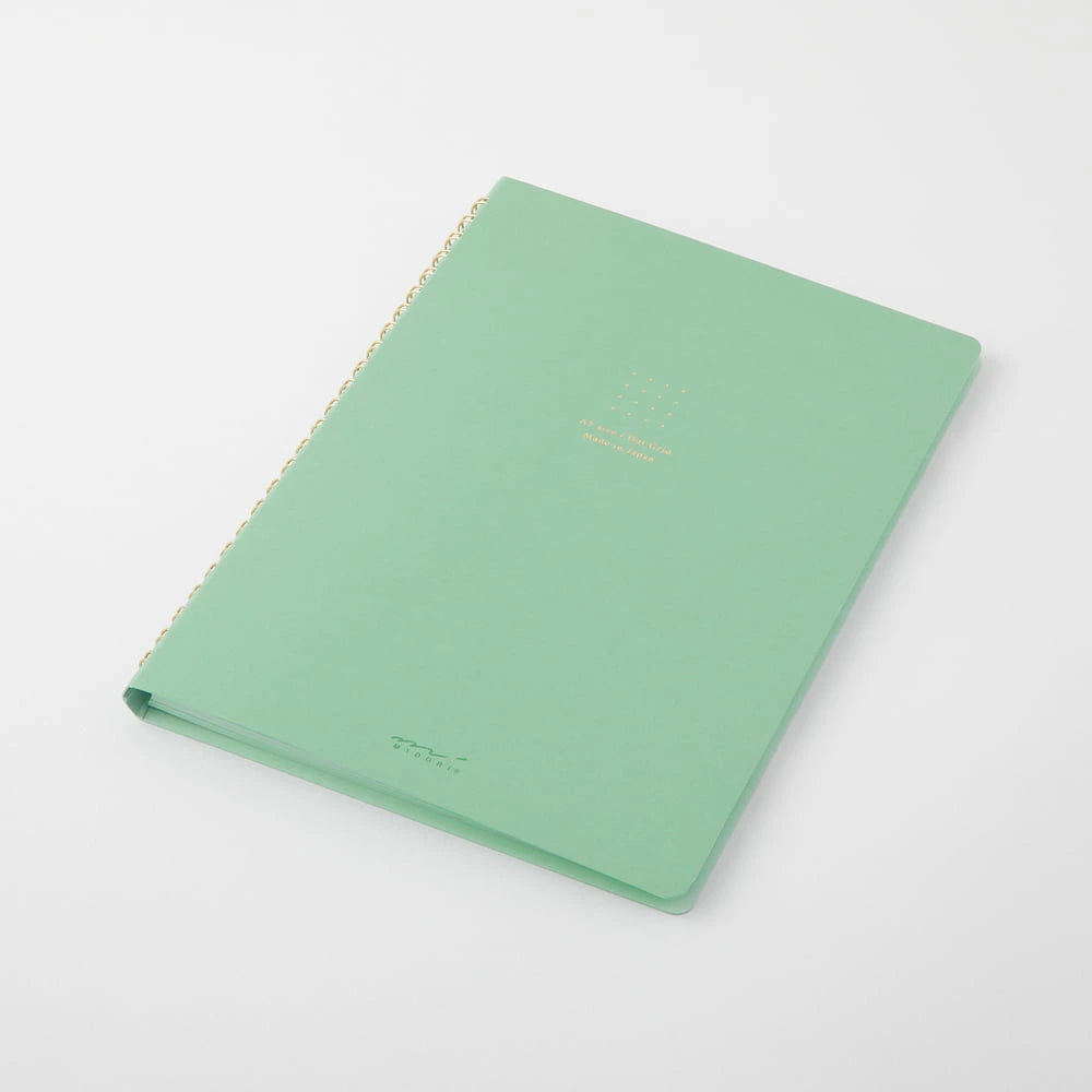 Md Notebook / Ring Notebook / Color Dot Grid / Green