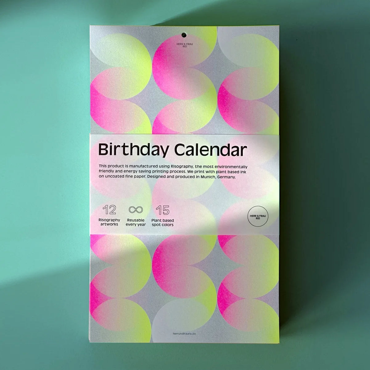 Wandkalender / immerwährender Geburtstagskalender / Herr und Frau Rio