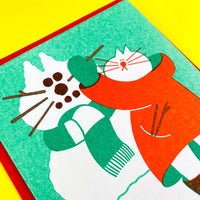 Riso-Klapp-grusskarte-mit-Umschlag-Snow-Cat-Weihnachtskarte-Format-A6-details-1