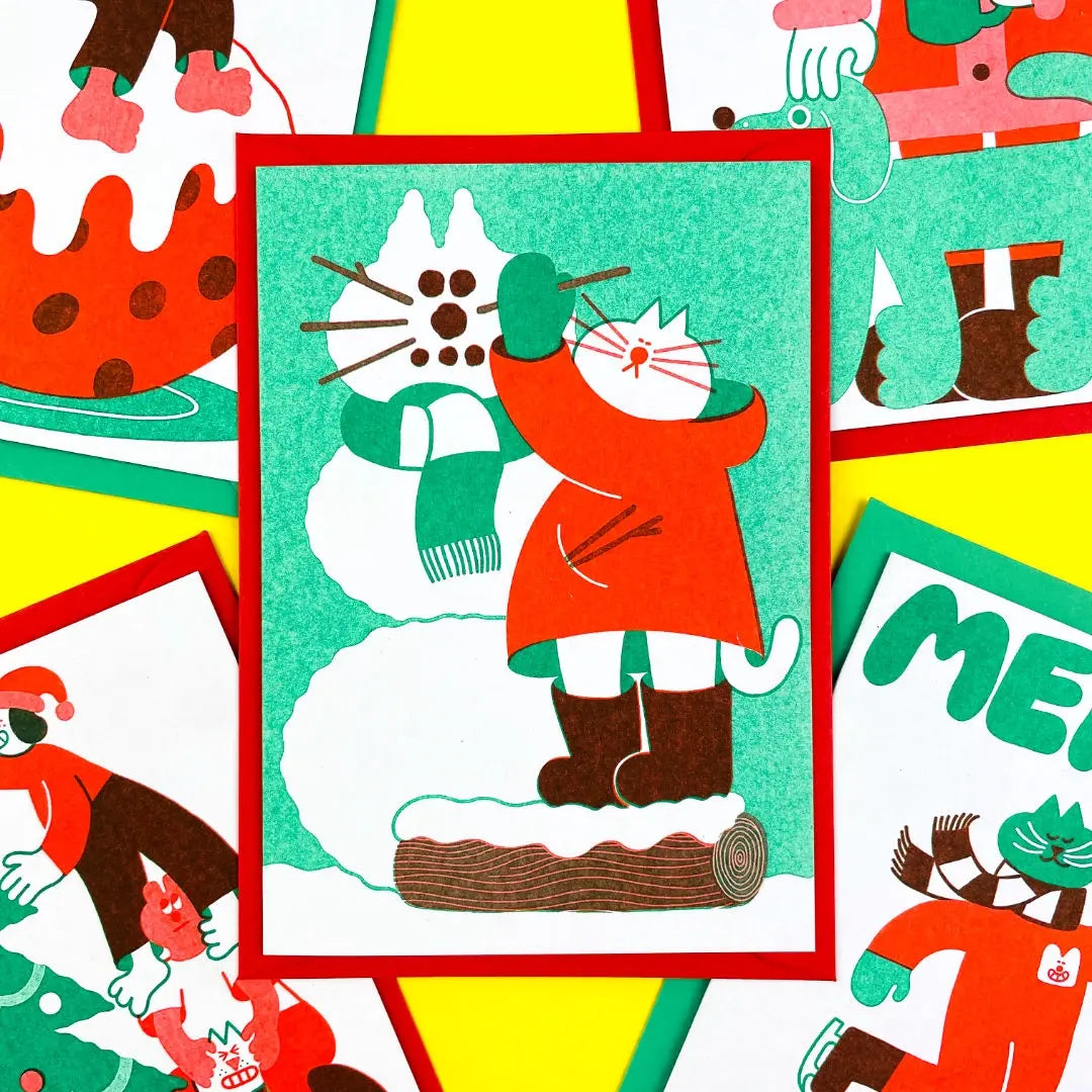 Riso-Klapp-grusskarte-mit-Umschlag-Snow-Cat-Weihnachtskarte-Format-A6-details-2