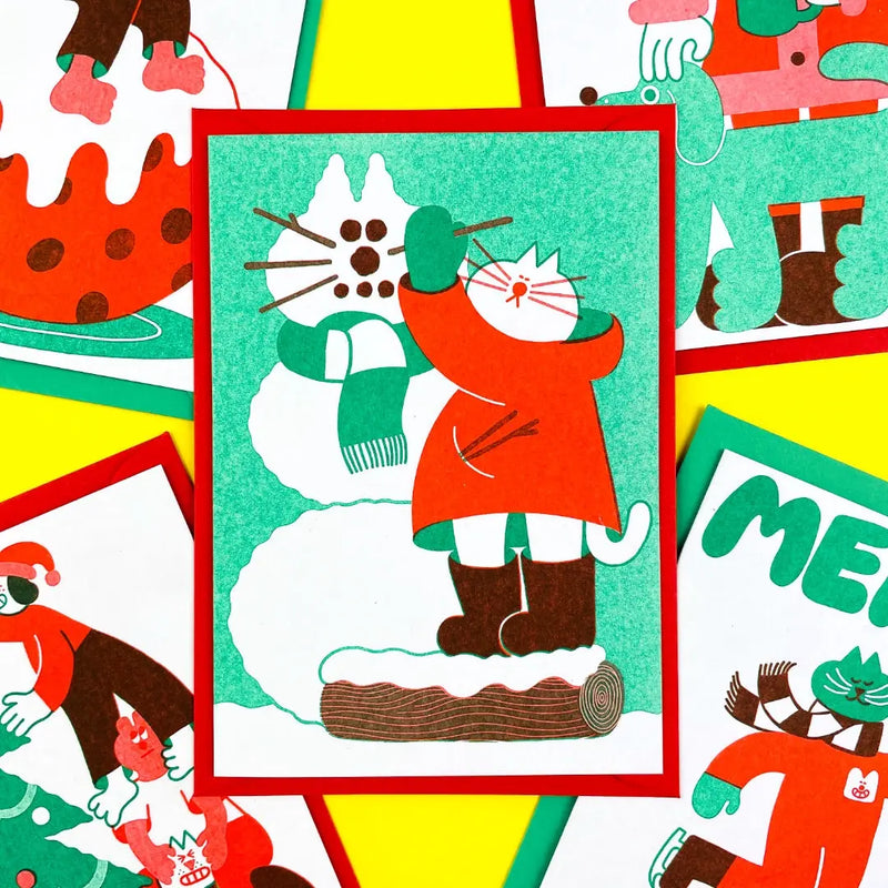 Riso-Klapp-grusskarte-mit-Umschlag-Snow-Cat-Weihnachtskarte-Format-A6-details-2