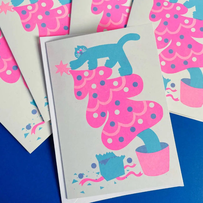 Riso-Klapp-grusskarte-mit-Umschlag-YUK-FUN-Weihnachtsbaum-Katzenkartee-Format-A6-details-2