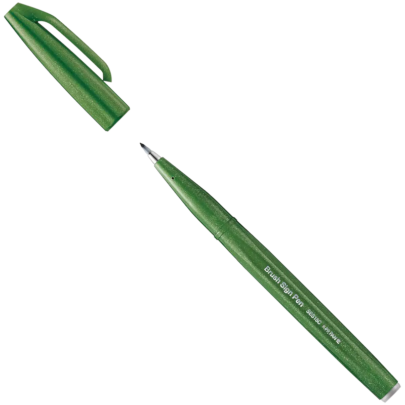 Sign Pen Brush / Olive Green _ SES15C-D2