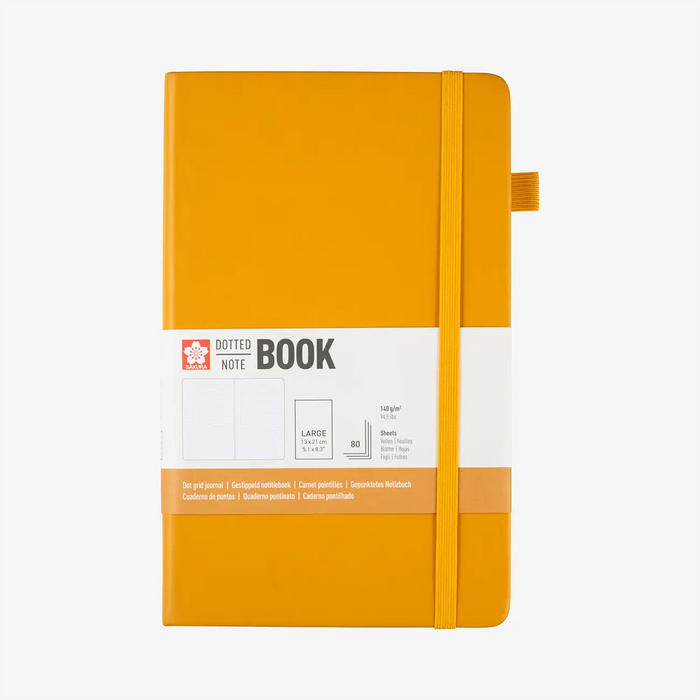 Sakura-Dotted-Notebook-13x21cm-Farbe-Einband-JapaneseKerria-Vorderansicht