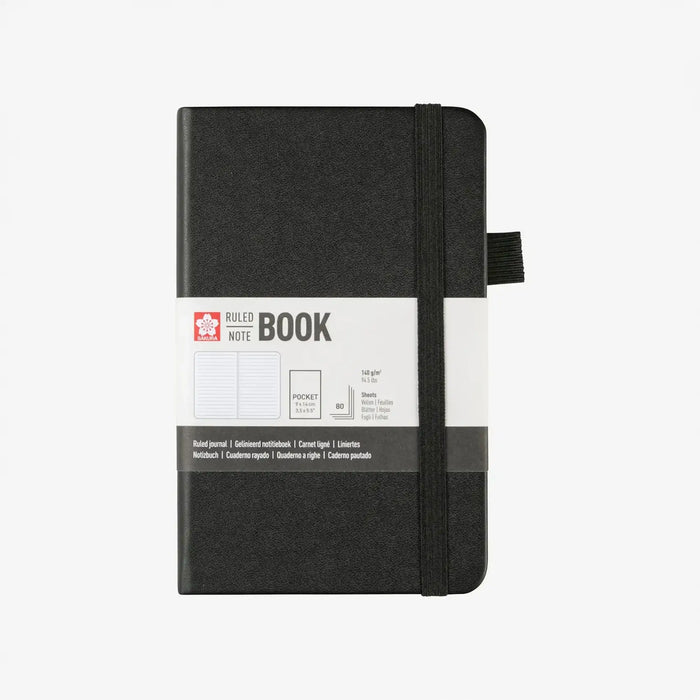 Sakura-Notizbuch-Liniert-140g-80Blatt-_cover-Black-Format-9x14cm-Cover-vorn-Produktansicht