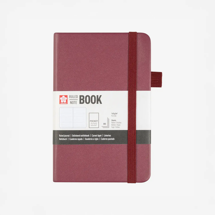 Sakura-Notizbuch-Liniert-140g-80Blatt-cover-Mulberry-Format-9x14cm-Cover-vorn-Produktansicht