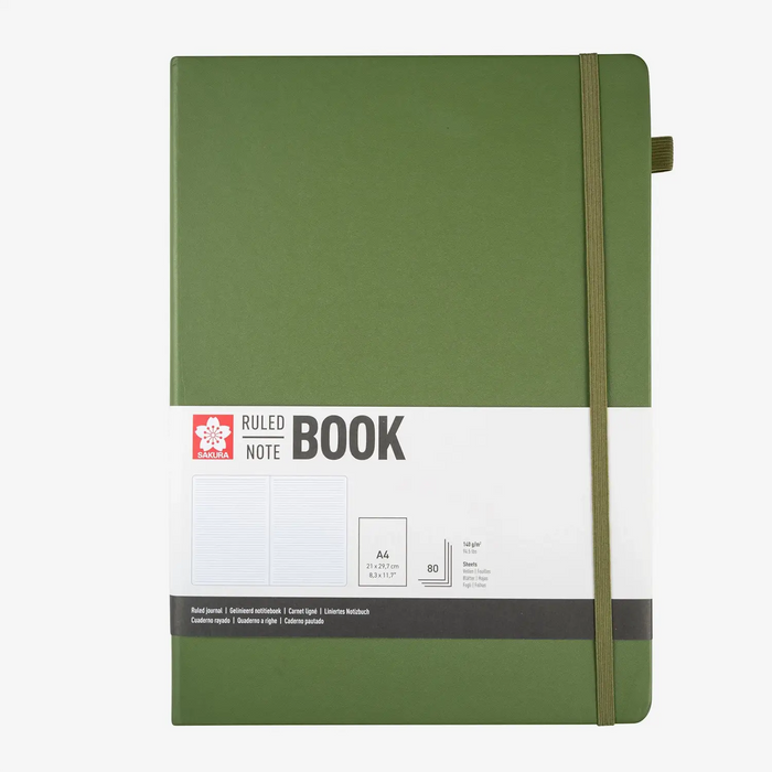 Sakura-Notizbuch-Liniert-140g-80Blatt-cover-Pine-Needle-Format-A4-Cover-vorn-Produktansicht