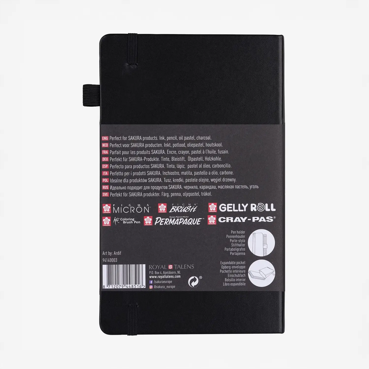 Sakura-Notizbuch-blanko-140g-80Blatt-cover-black-Format-13x21cm-Cover-hinten-Produktansicht