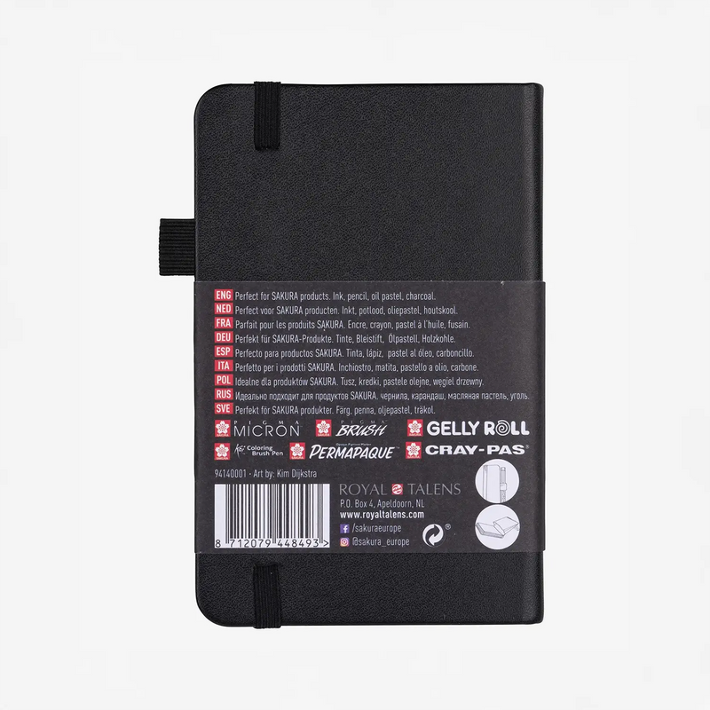 Sakura-Notizbuch-blanko-140g-80Blatt-cover-black-Format-9x14cm-Cover-hinten-Produktansicht