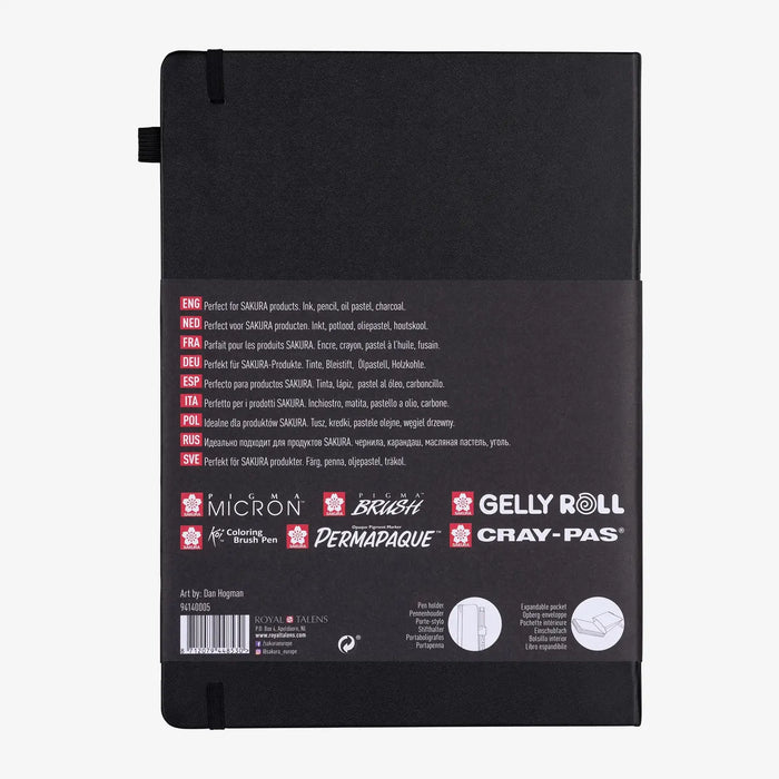 Sakura-Notizbuch-blanko-140g-80Blatt-cover-black-Format-A4-Cover-hinten-Produktansicht