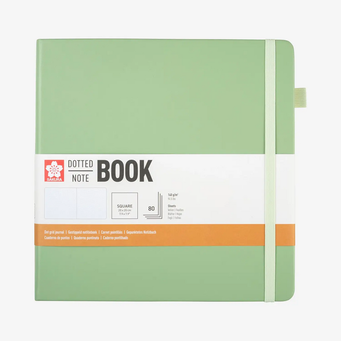 Sakura-Notizbuch-dotted-140g-80Blatt-cover-Blasse-Patina-Format-20x20cm-Cover-vorn-Produktansicht