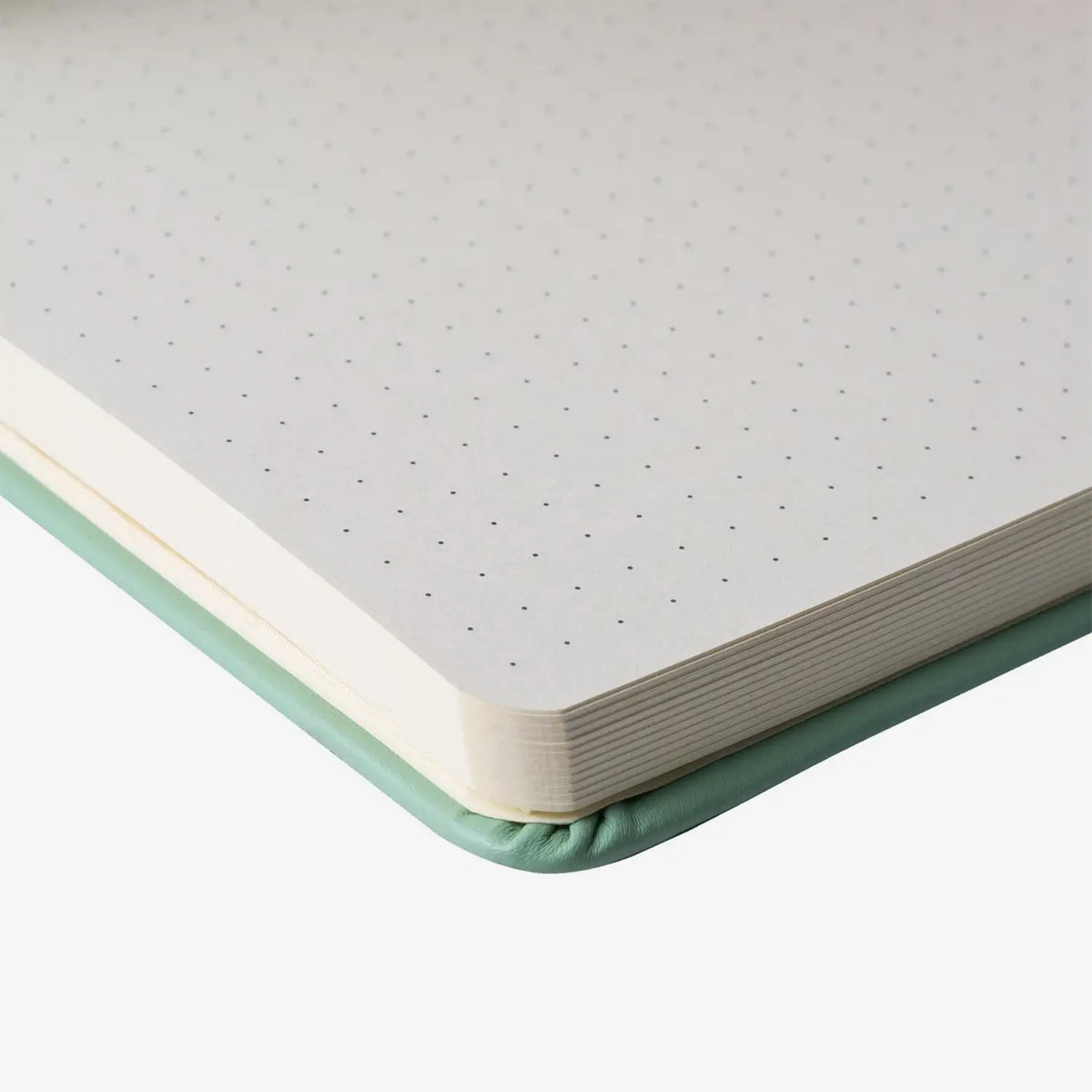 Sakura-Notizbuch-dotted-140g-80Blatt-cover-BlassePatina-Format-Detailansicht-dotted-PApier-von-derSeite_
