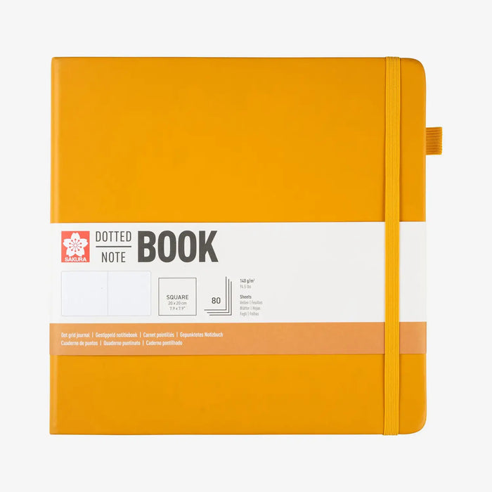 Sakura-Notizbuch-dotted-140g-80Blatt-cover-Japanische-Kerria-Format-20x20cm-Cover-vorn-Produktansicht