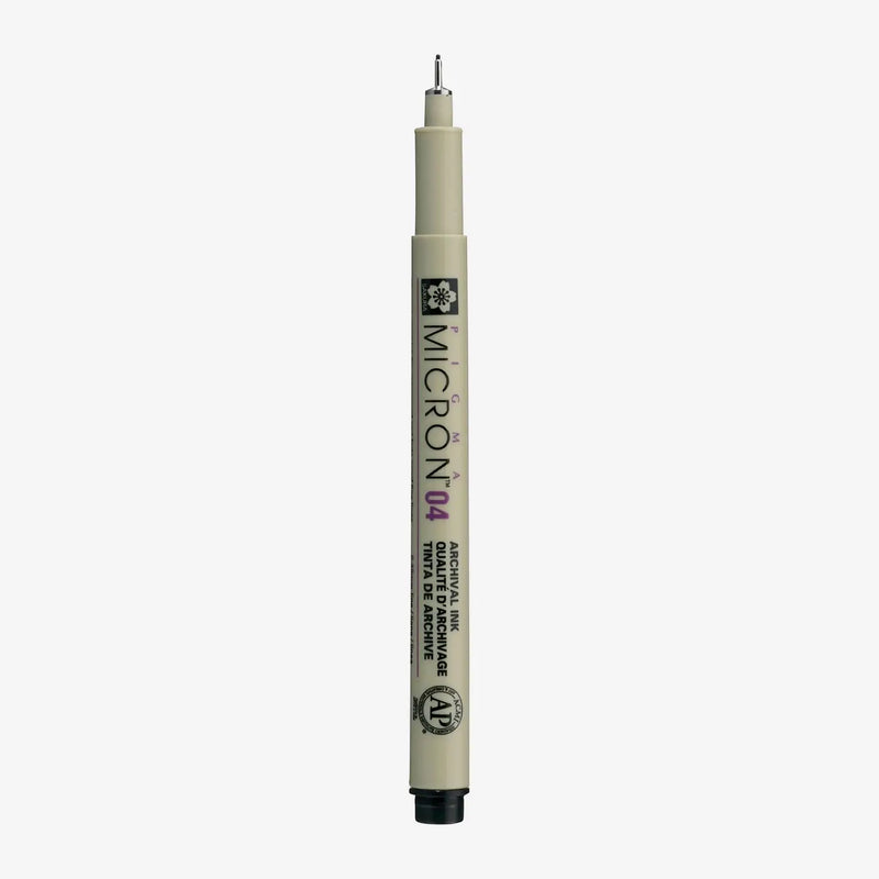 Sakura-Pigma-Micron-04-Fineliner-Schwarz-Stift-offen-Produktansicht