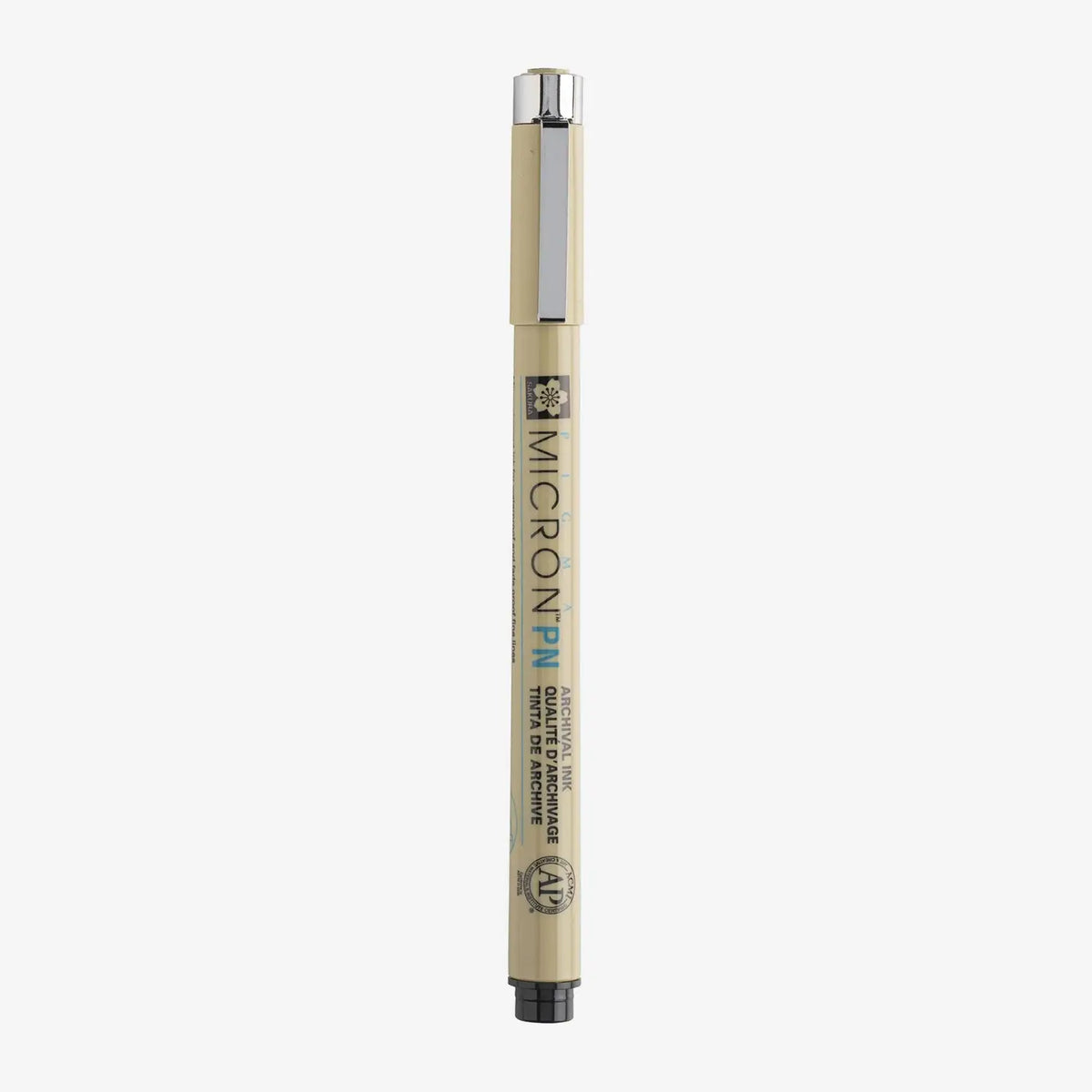 Sakura-Pigma-Micron-PN-Fineliner-Schwarz-Stift-mit-Stiftekappe-Produktansicht