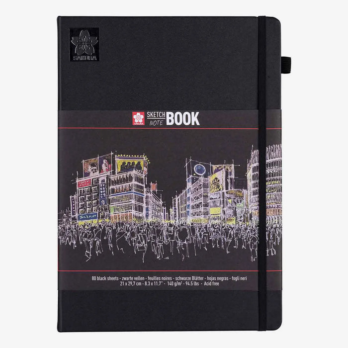 Sakura-Sketch-Notebook-Black-Paper-21x29.7cm_140g_80Blatt_Produktansicht-cover-vorn