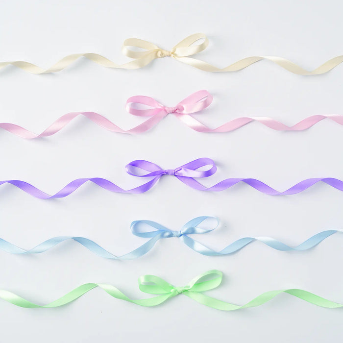 Satinbänder Pastell / 5 Farben sortiert / 10mm x 4 Meter