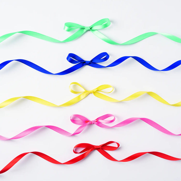 Satinbänder Rainbow / 5 Farben sortiert / 10mm x 4 Meter