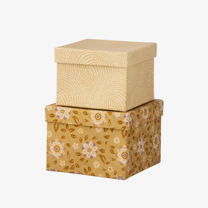 Quadratische Schachtel  / Cubic Box / verschiedene Varianten / aus recycelter Baumwolle