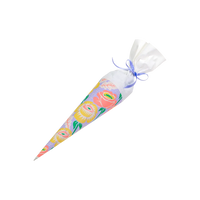 Schultuete-35cm-Blütten- neon-mit-weißer-tülle-und-satinband-1