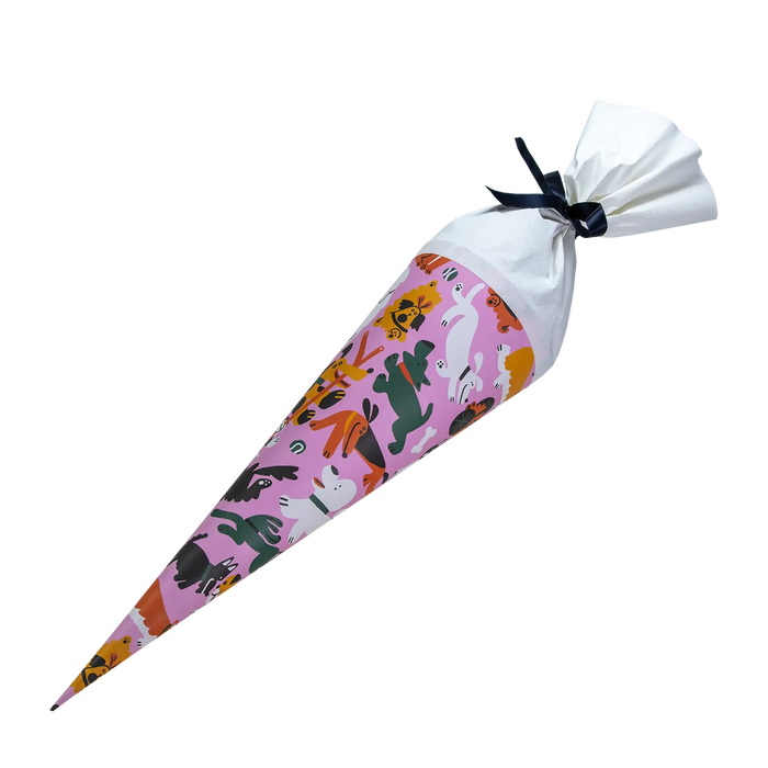 Schultuete-50cm-Hunde-handgemalt-mit-weißer-tülle-und-satinband-1