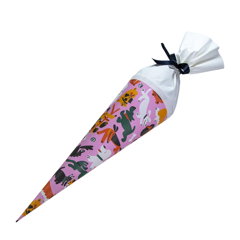 Schultuete-50cm-Hunde-handgemalt-mit-weißer-tülle-und-satinband-1