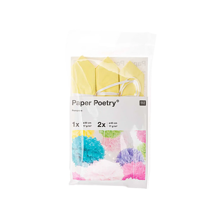Paper Poetry / Seidenpapier Pompons / Gelb