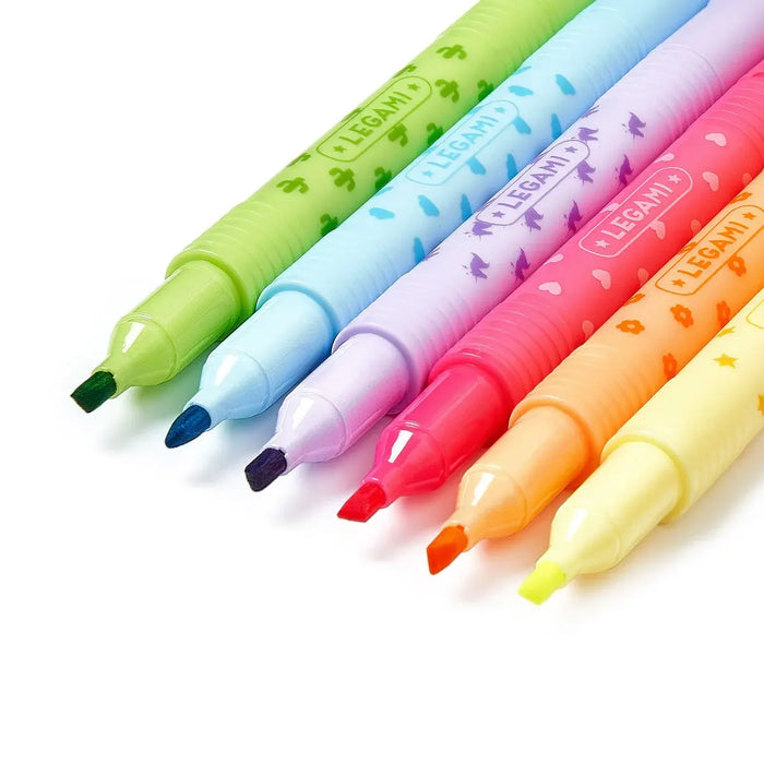 Set mit 6 löschbaren Textmarkern / Magic Highlighters