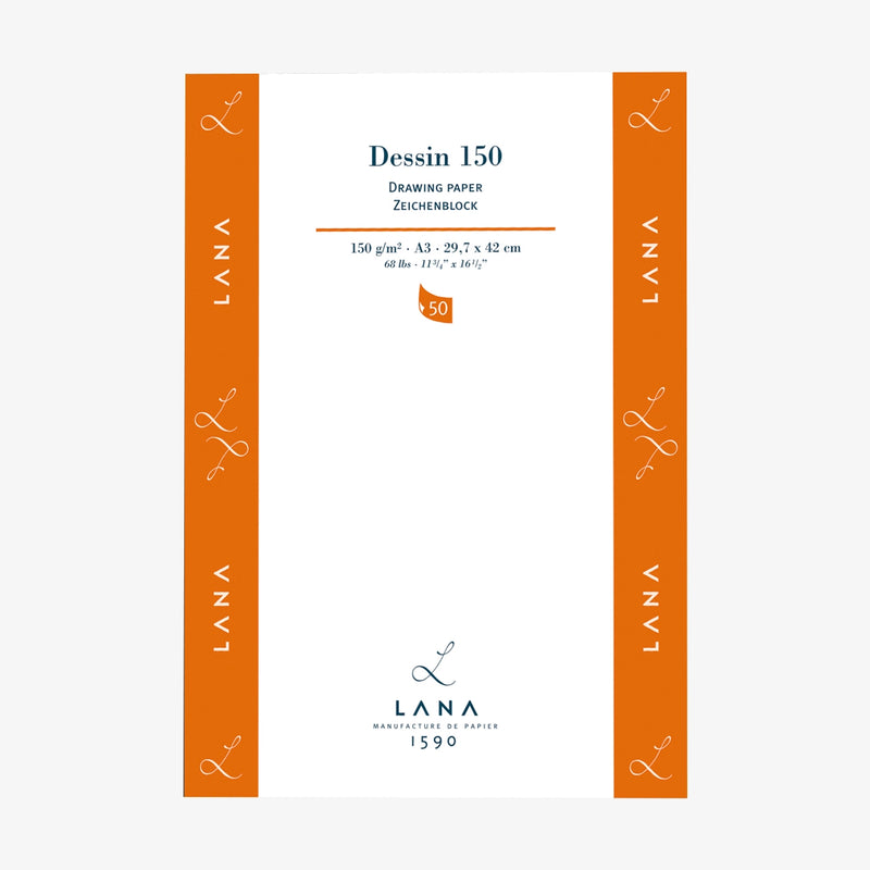 Skizzenblock-150grm-Lana-Dessin-50blatt-A3-Cover-Front-Produktansicht