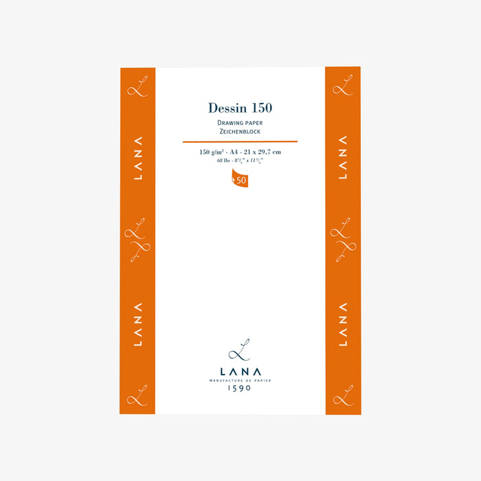 Skizzenblock-150grm-Lana-Dessin-50blatt-A4-Cover-Front-Produktansicht