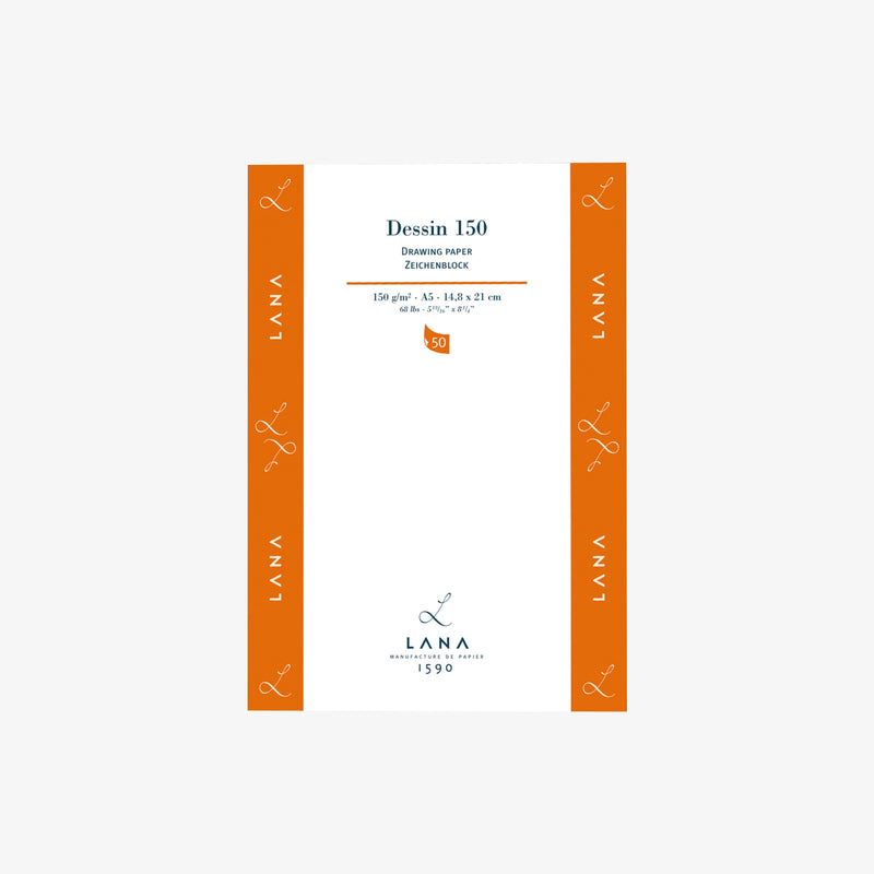 Skizzenblock-150grm-Lana-Dessin-50blatt-A5-Cover-Front-Produktansicht