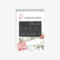 Skizzenblock-Spiralblock-150grm-Hahnemuehle-Dessin-25blatt-A4-Cover-Front-Produktansicht