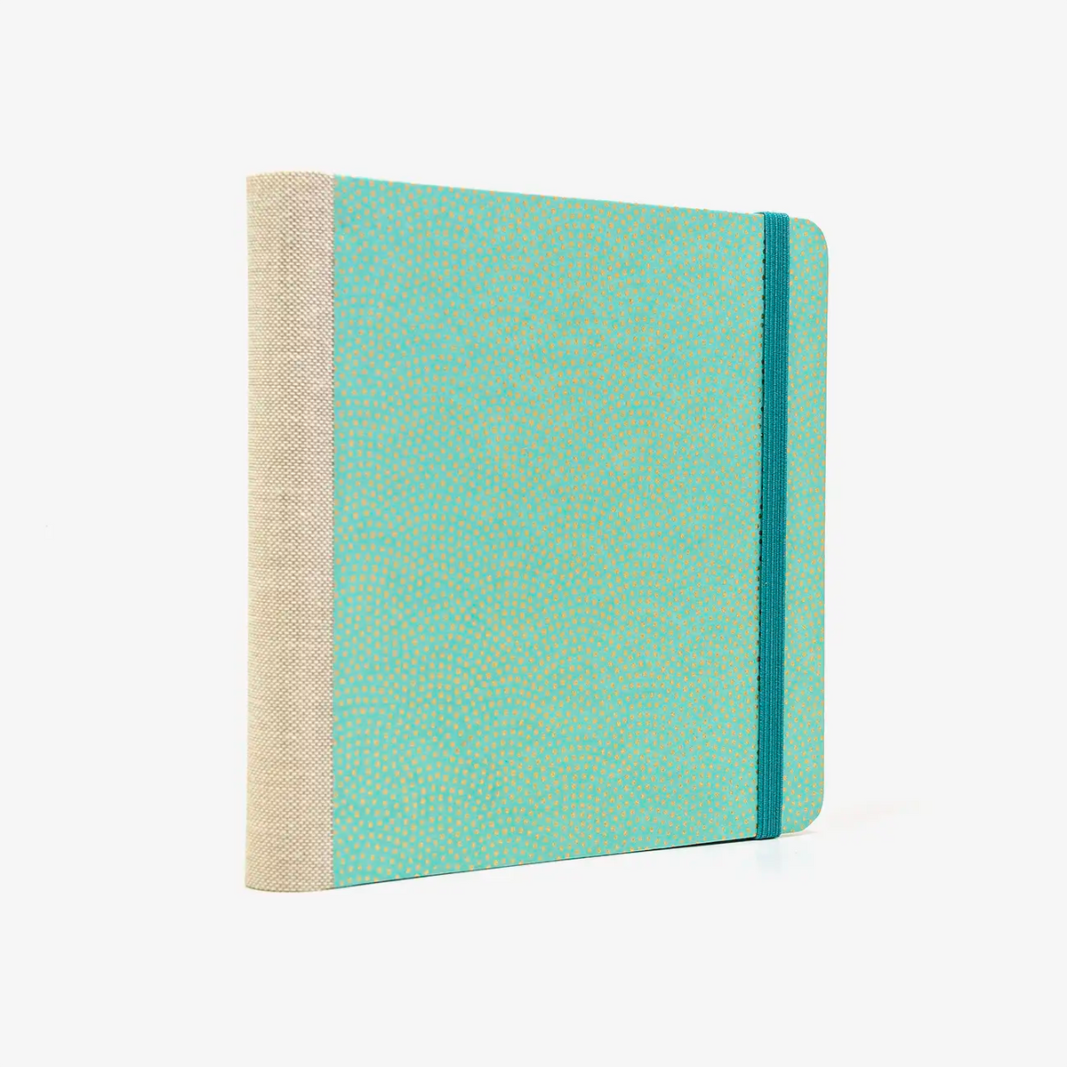 Skizzenbuch-15x15cm-244seiten-100grm-ivory-Skizzenpapier-mit-chiyogami-Papier-bezogen-Motiv-Samekomon gold auf Mint-seitlich-von-hinten