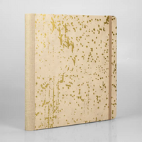 Skizzenbuch / Sketchbook / 21x21cm / 96 Blatt / Blanko / Lokta Schneefall natur gold