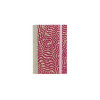Skizzenbuch-9x14cm-244-Seiten-blanko-Loktapapier-Motiv-Labyrinth-Pink-auf-achseengruen-cover-von-vorn