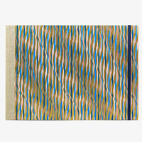Skizzenbuch-A4-quer-cover-Chiyogami-papier-Motiv-blau-gold-rot-gewellte-Streifen-von-vorn