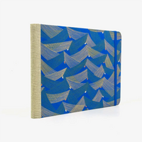 Skizzenbuch-A5-Quer-192seite-Cover-Chiyogami-Motiv-Saitenspiel-blau-seitlich-hinten