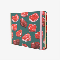 Skizzenbuch-A5-blanko-Querformat-mit-Offsetpapier-bezogen-Motiv-Meat-seitlich-von-vorn