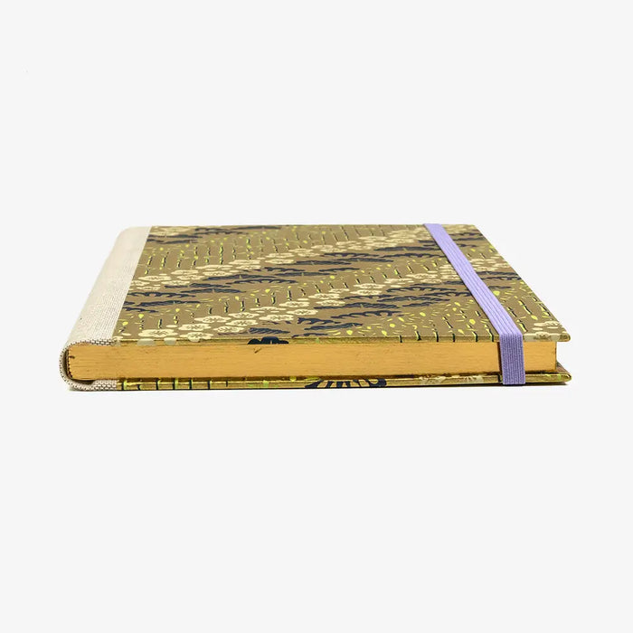 Skizzenbuch-A5-mit-Goldschnitt-cover-chiyogami-Papier-160-Seiten-Motiv-Bambus-gold-liegend