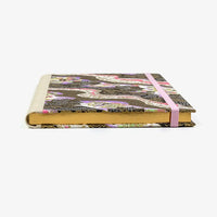 Skizzenbuch-A5-mit-Goldschnitt-cover-chiyogami-Papier-160-Seiten-Motiv-Wasserlandschaft-Schwarz-gold-purple-liegend
