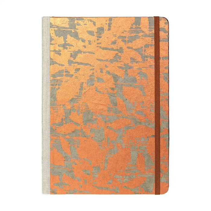 Skizzenbuch / H24x17cm / blanko / Lokta - Kupfer auf grau / 192Seiten