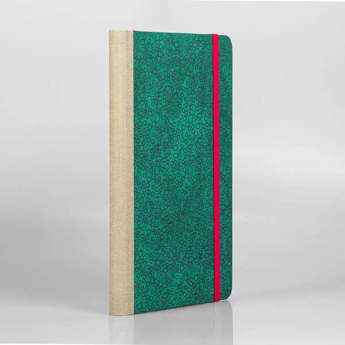 Skizzenbuch / Sketchbook / A5 small / 96 Blatt / Blanko / Kreise Ovale  malachite magenta