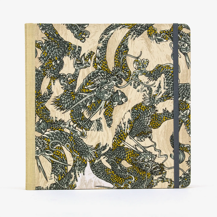 Skizzenbuch / 192 Seiten / fadengeheftet / Chiyogami / Drachen