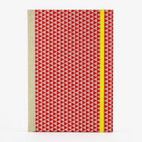 Skizzenbuch / Sonderedition 1 / 21,5x15cm / Chiyogami "Dreiecke Rot auf Silber"