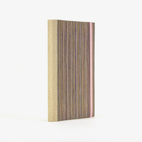 Skizzenbuch / Sonderedition 1 / 18x13cm / Chiyogami "Streifen Lila Petrol Gold"