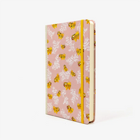 Skizzenbuch-dotted-A5-240seiten-mit-Chiyogami-motiv-Tiger-auf-Pearlrosa-bezogen-cover-seitlich-von-vorn